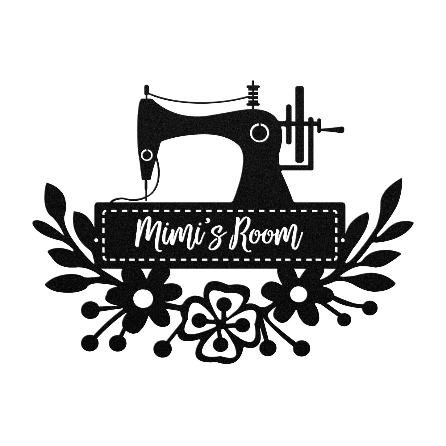 Sewing Room Metal Sign - Personalized, Mimi, Grandma, Nana, Name Sewing Wall Art teelaunch