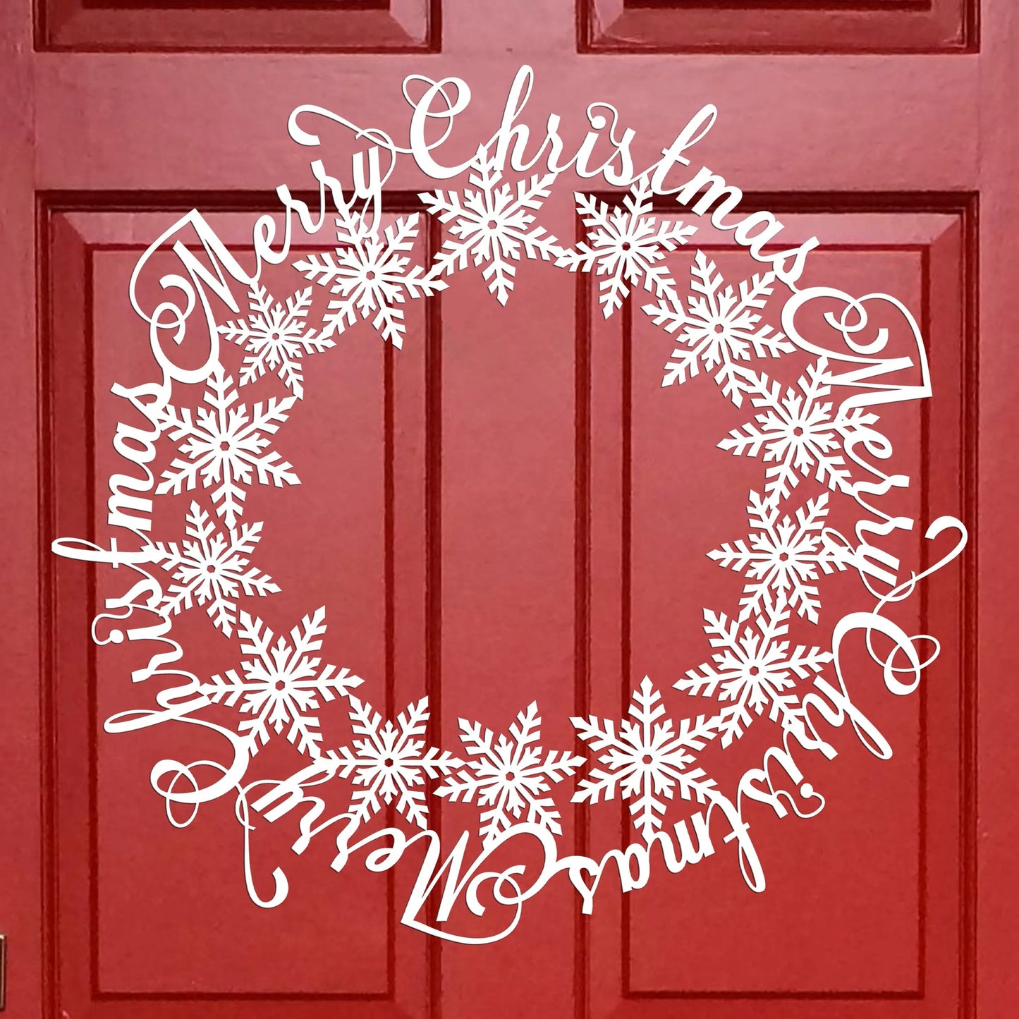 Snowflake Merry Christmas Metal Sign teelaunch