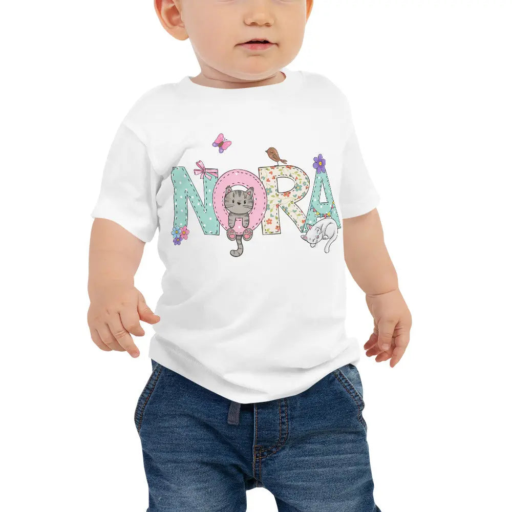 Spring Cats Personalized Baby Short Sleeve Tee Amazing Faith Designs