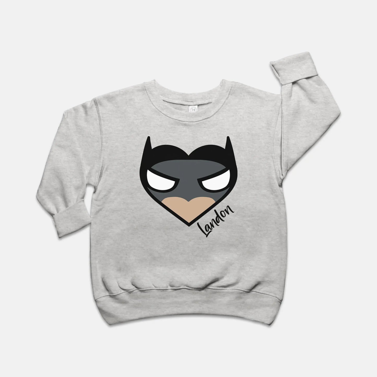 Superhero Heart Toddler Sweatshirt - Personalized Amazing Faith Designs