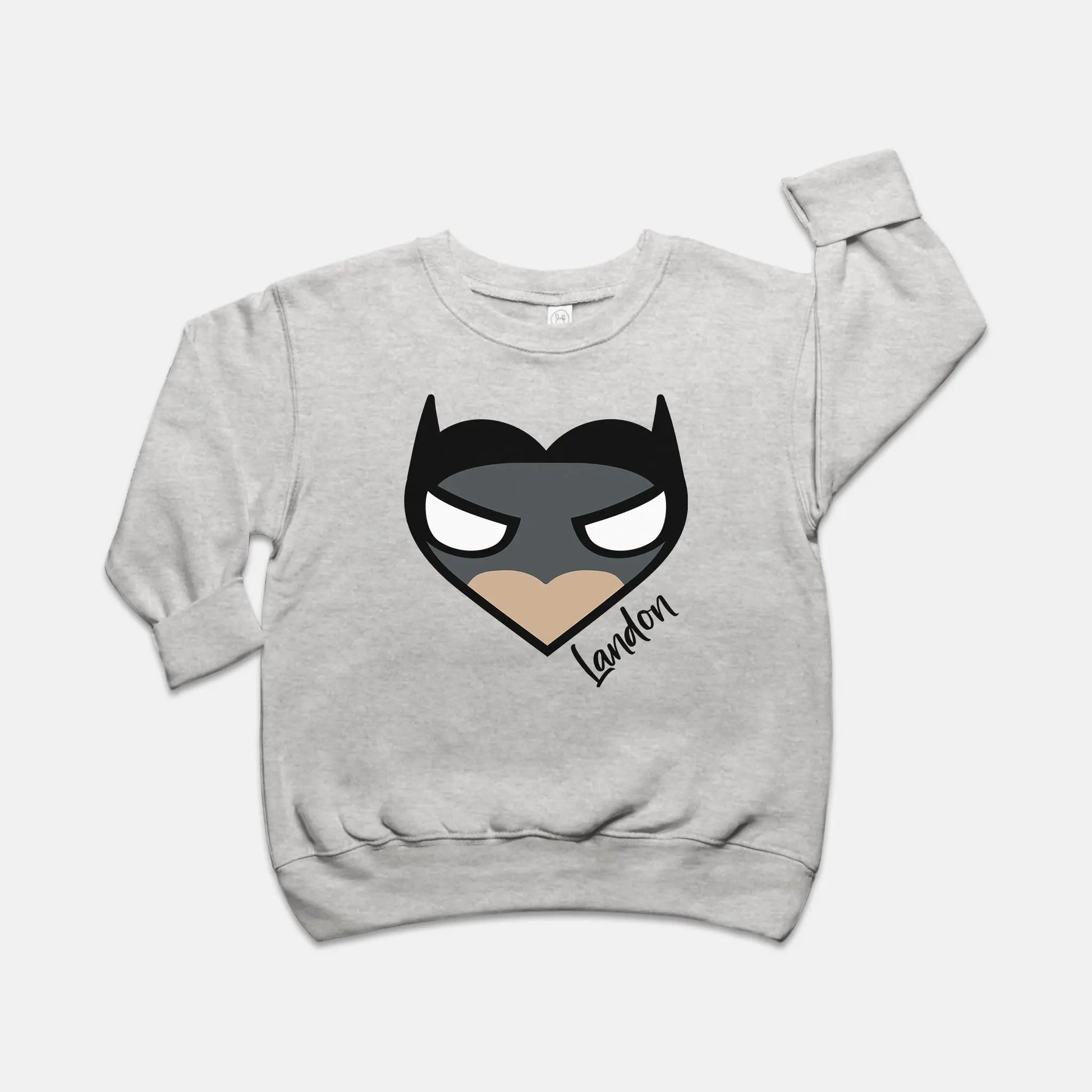 Superhero Heart Toddler Sweatshirt - Personalized Amazing Faith Designs