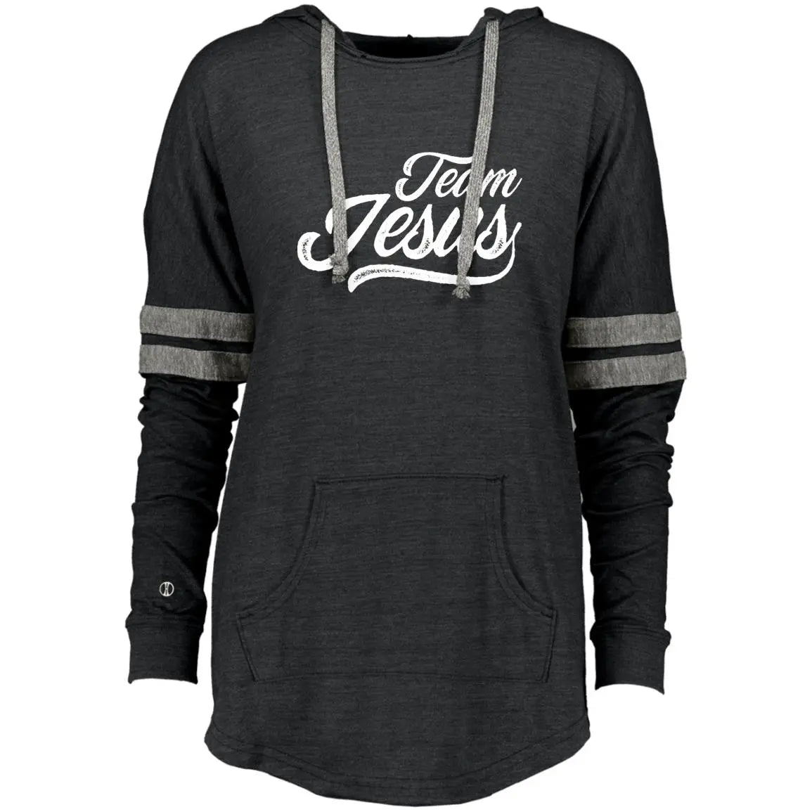 Team Jesus Ladies Hooded Low Key Pullover CustomCat