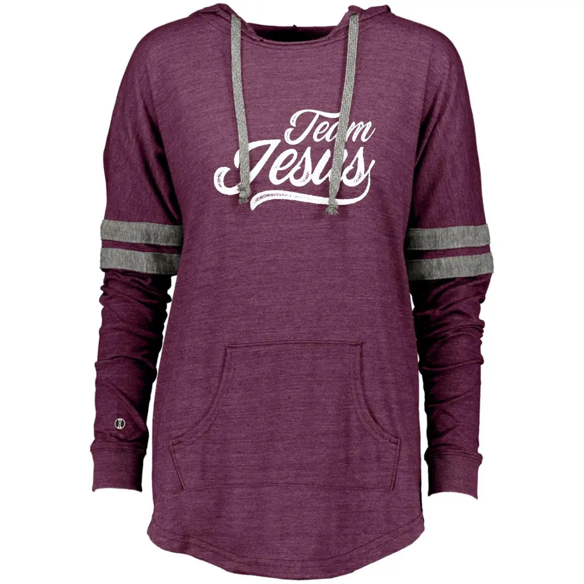 Team Jesus Ladies Hooded Low Key Pullover CustomCat