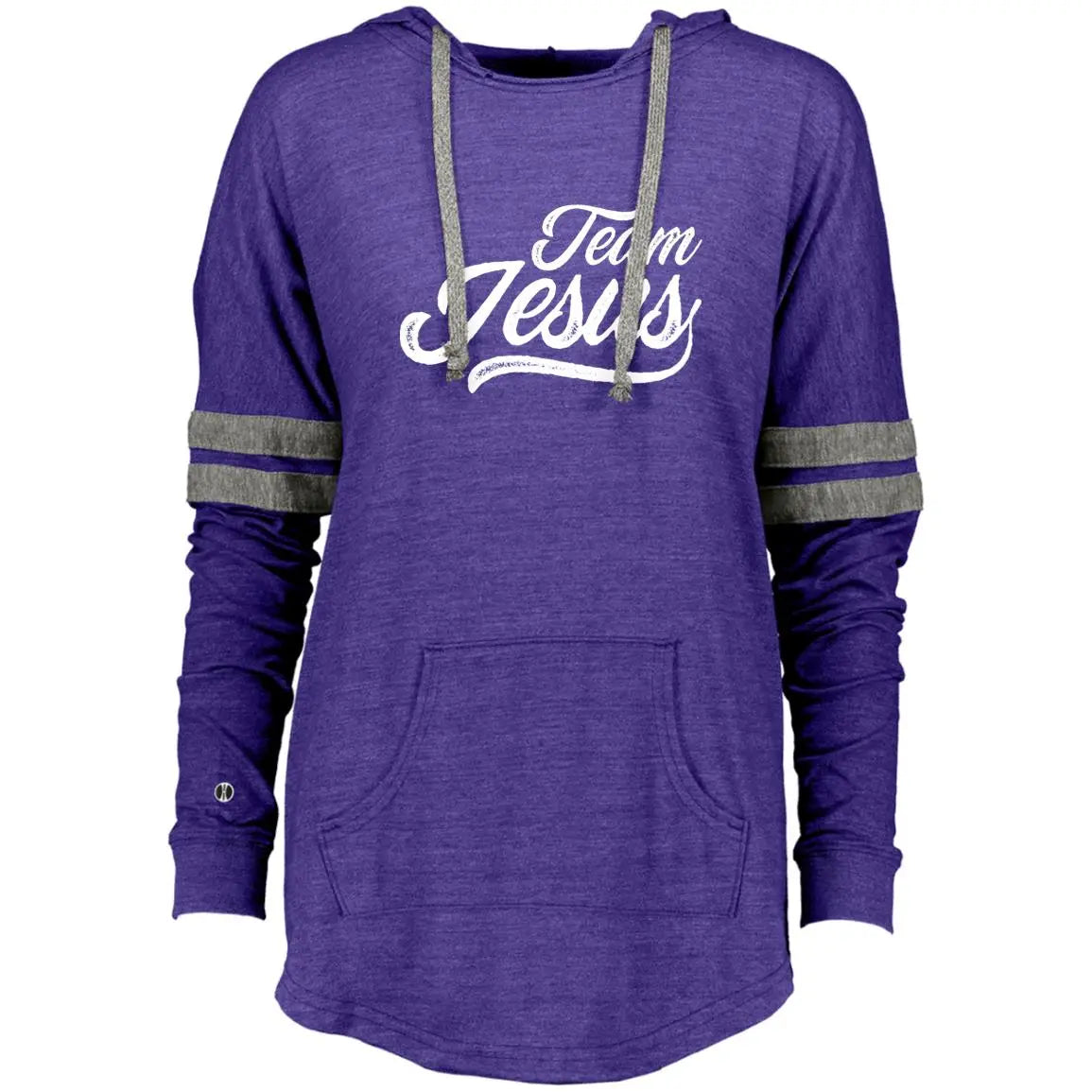 Team Jesus Ladies Hooded Low Key Pullover CustomCat