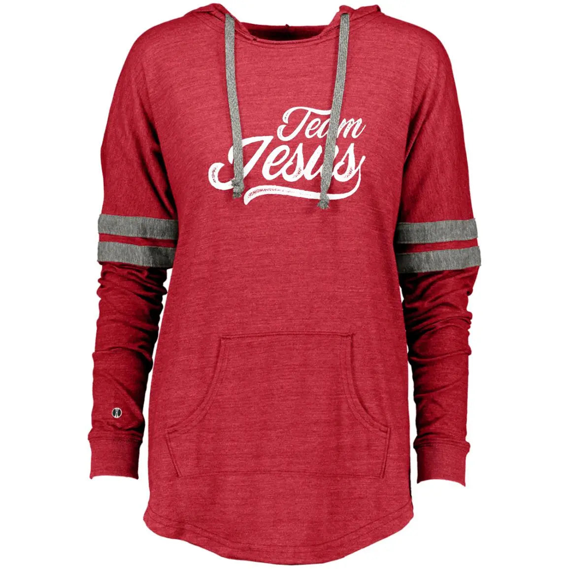 Team Jesus Ladies Hooded Low Key Pullover CustomCat