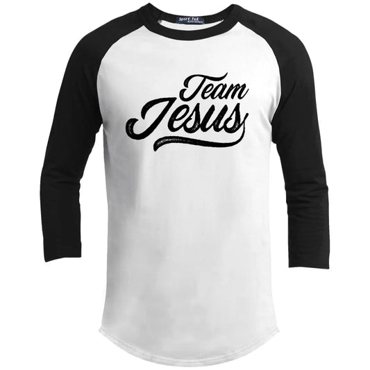 Team Jesus Youth 3/4 Raglan Sleeve Shirt CustomCat