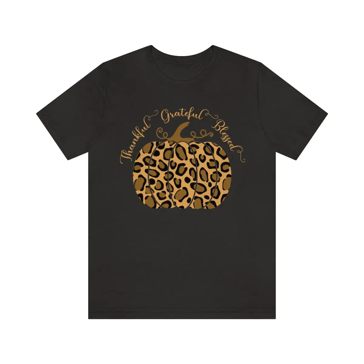 Thankful Grateful Blessed Pumpkin Tee Printify