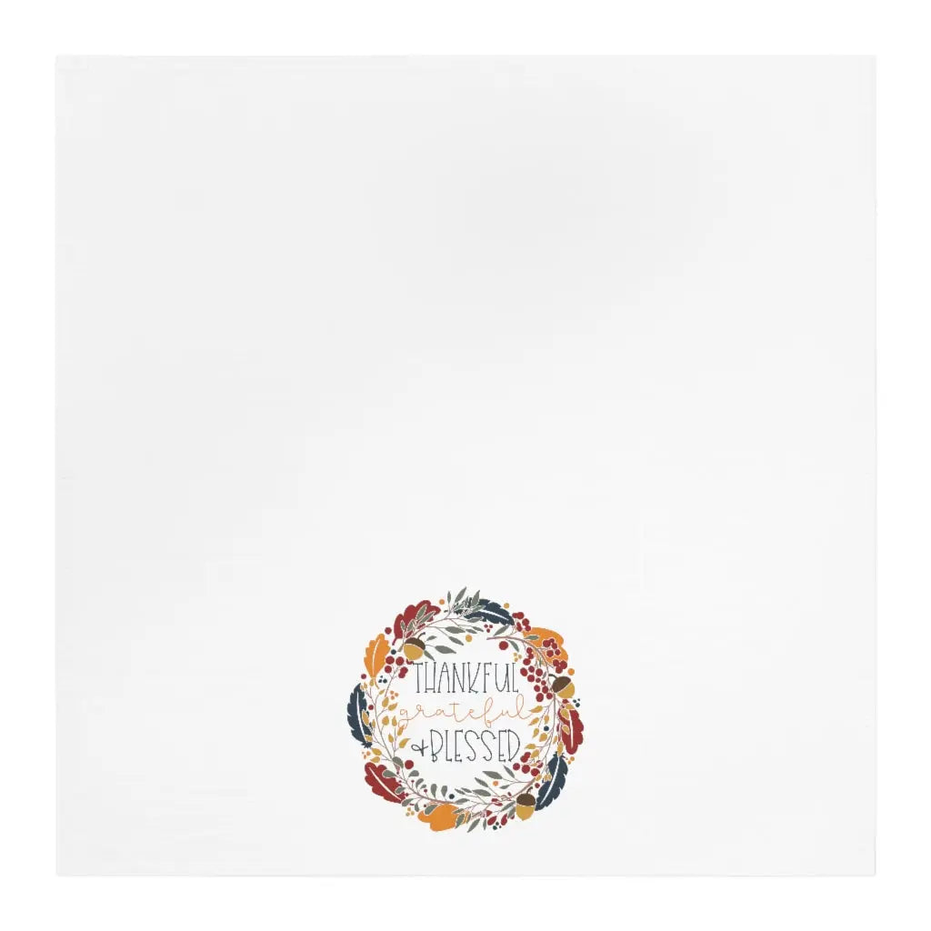 Thankful Grateful and Blessed Tea Towel, Fall Kitchen Towel, October, Halloween, Thanksgiving, Pumpkin Dish Towel, Cute Autumn Kitchen Towel Printify