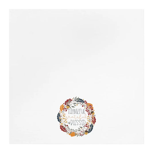 Thankful Grateful and Blessed Tea Towel, Fall Kitchen Towel, October, Halloween, Thanksgiving, Pumpkin Dish Towel, Cute Autumn Kitchen Towel Printify