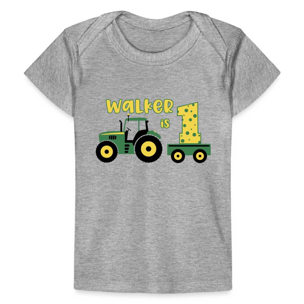 Tractor Personalized Organic Baby T-Shirt SPOD