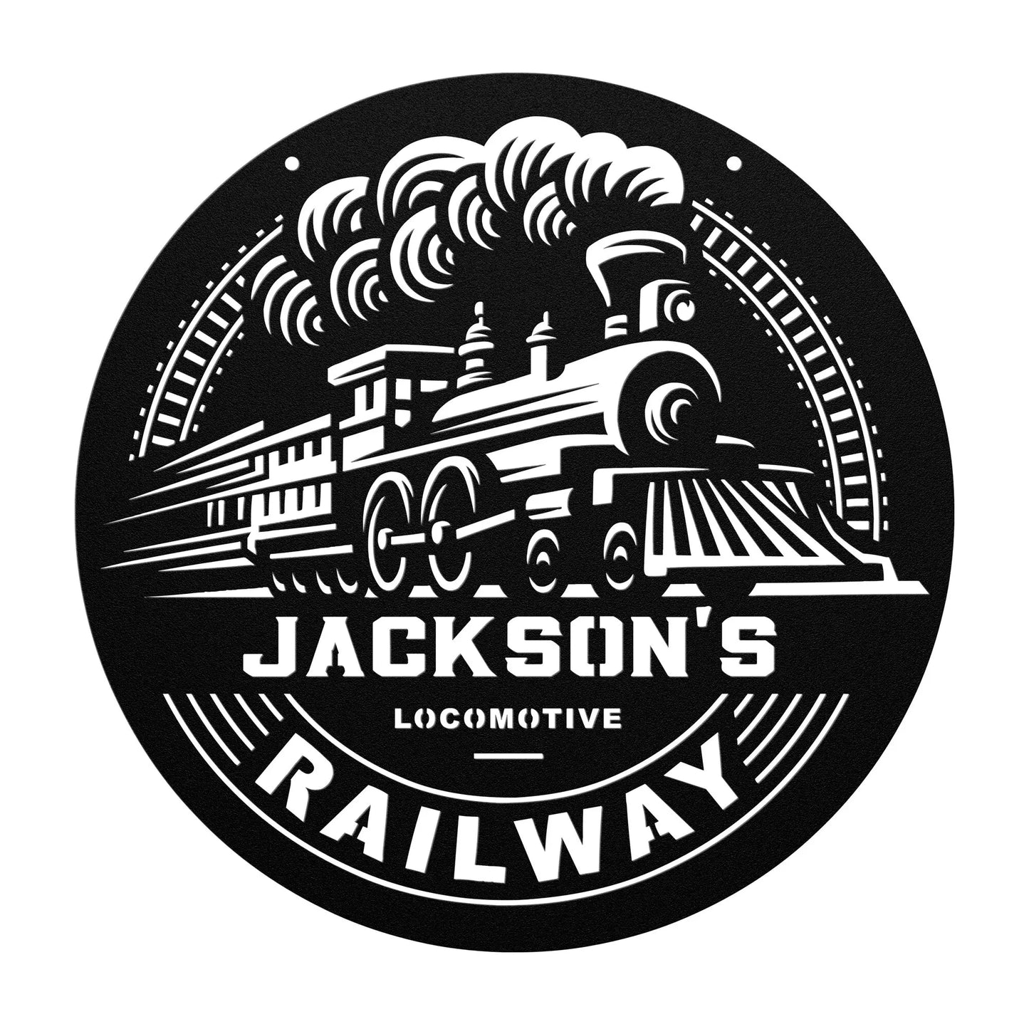 Train Railroad Personalized Metal Sign teelaunch