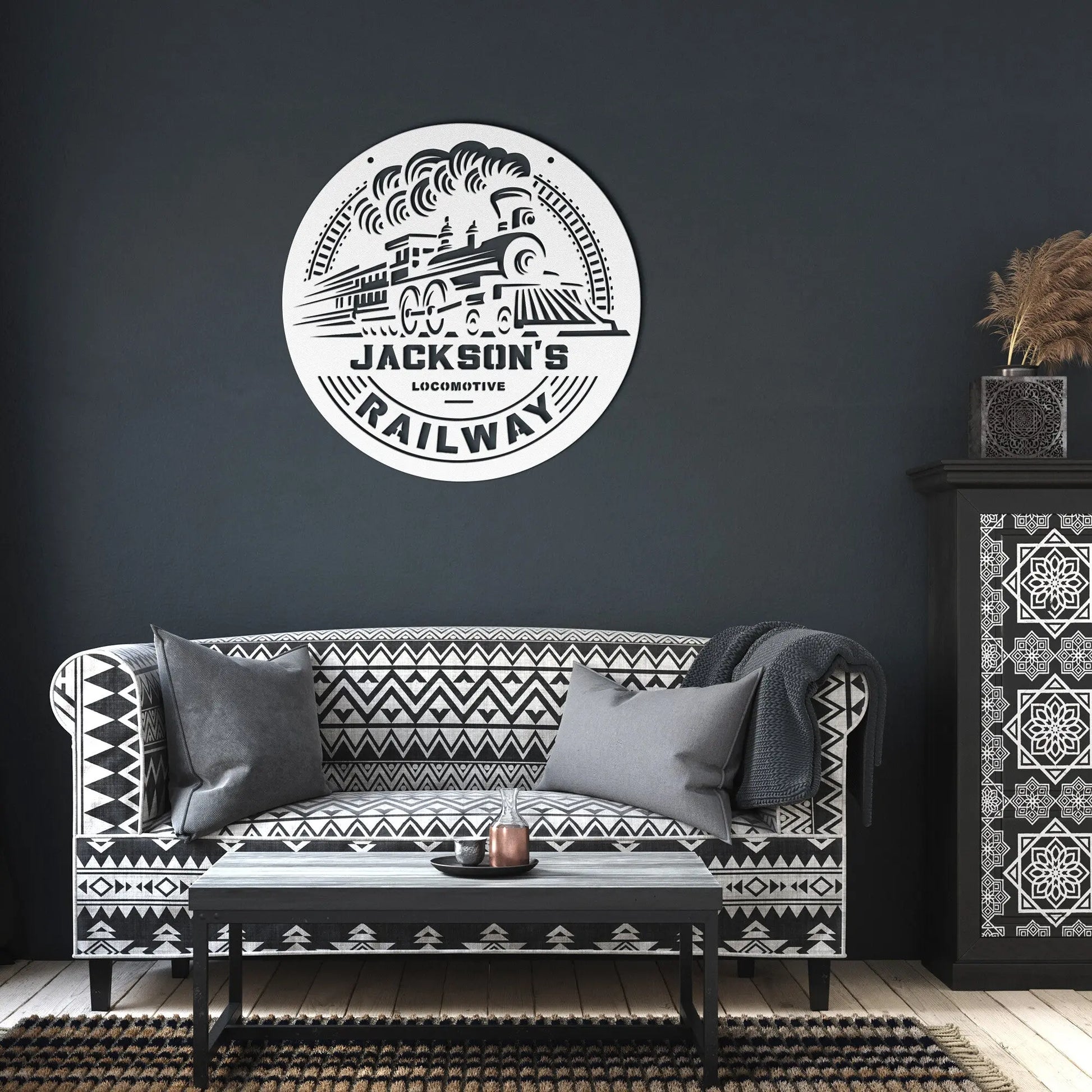 Train Railroad Personalized Metal Sign teelaunch