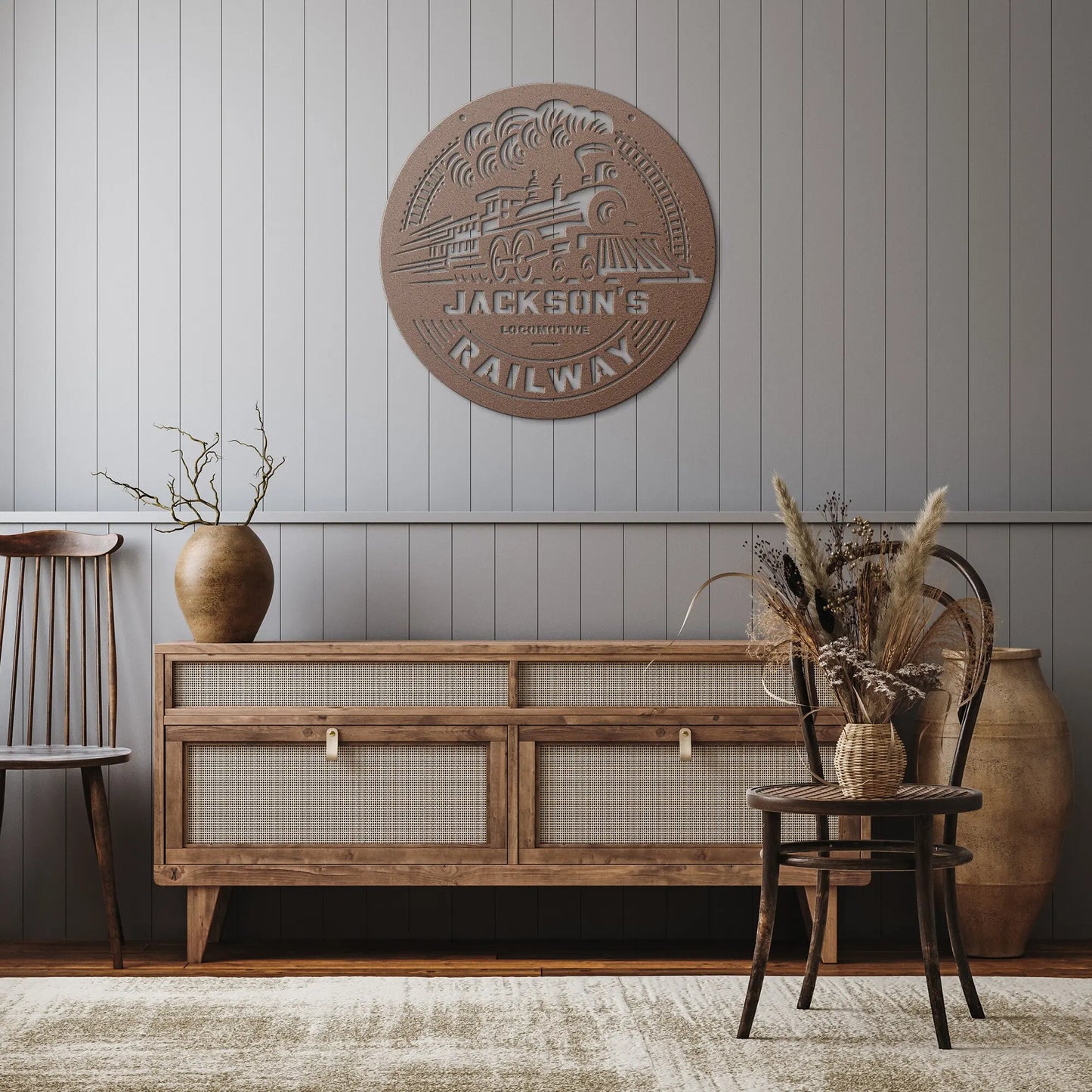 Train Railroad Personalized Metal Sign teelaunch