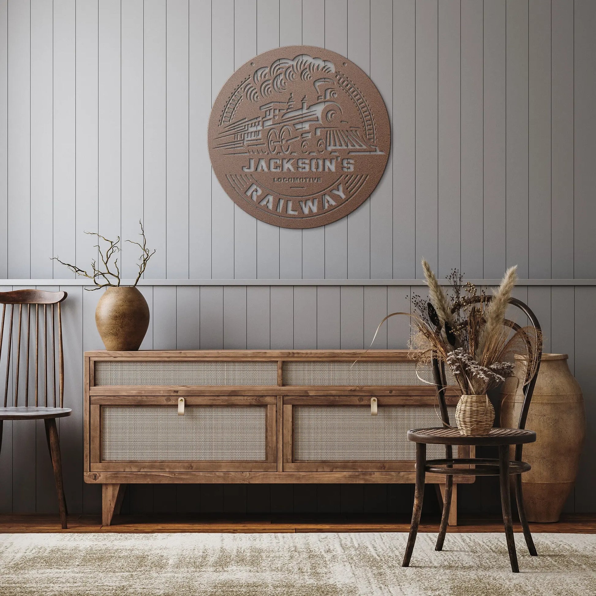 Train Railroad Personalized Metal Sign teelaunch