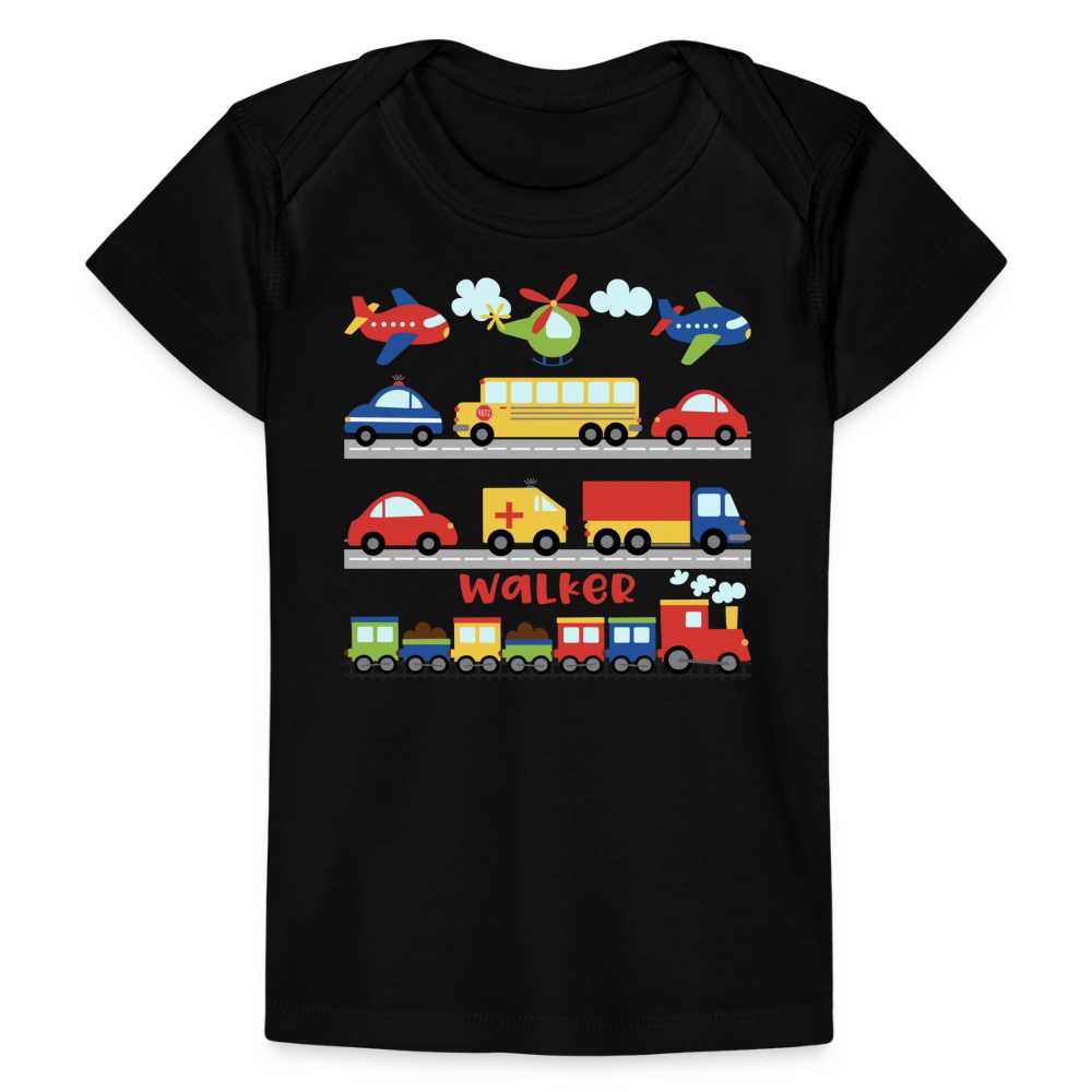 Transportation Personalized Organic Baby T-Shirt SPOD