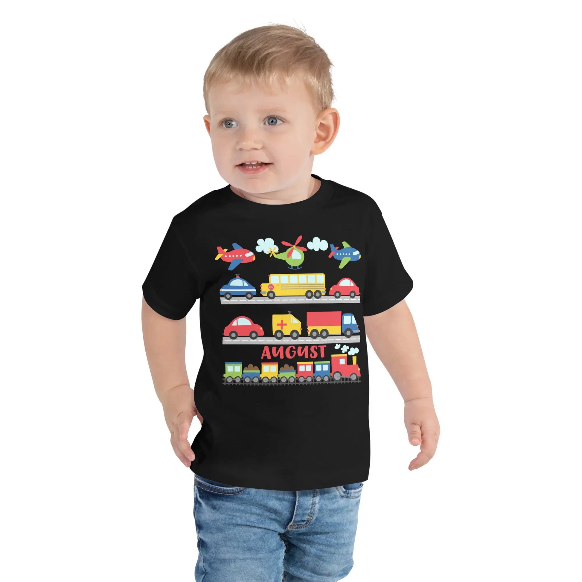 Transportation Personalized Toddler Short Sleeve Tee Amazing Faith Designs