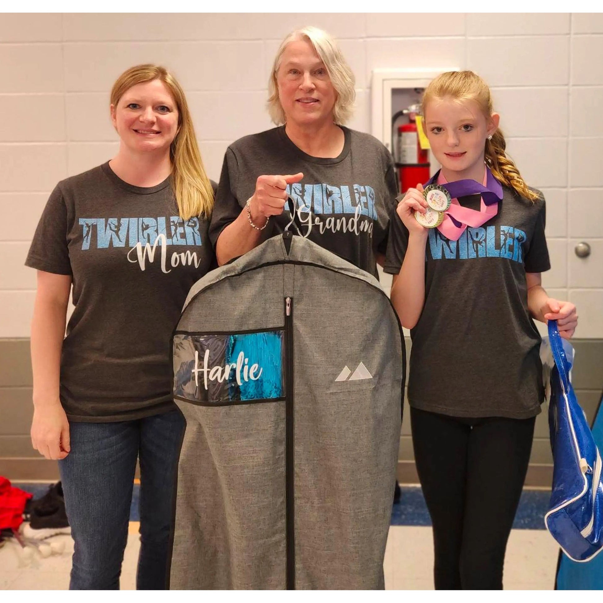 Twirler Mom Personalized t-shirt - Front and Back Print Amazing Faith Designs