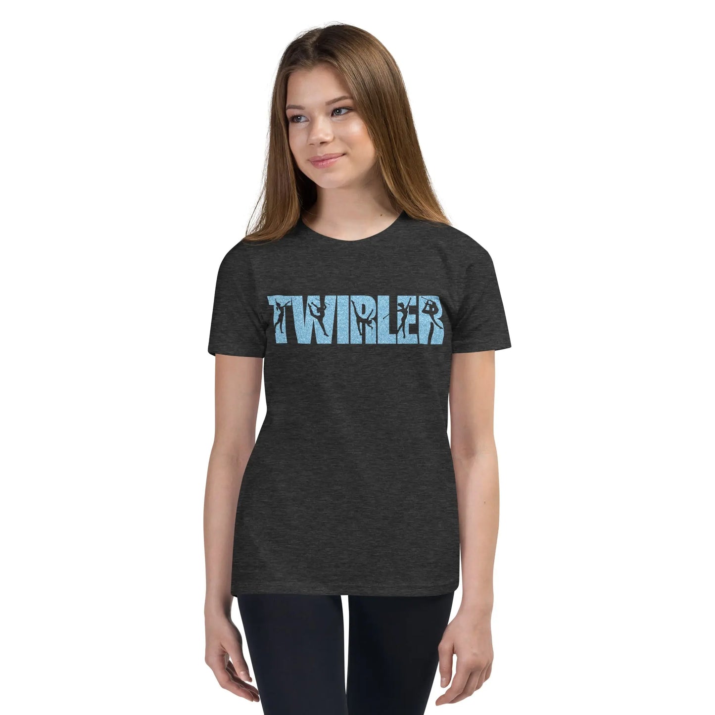 Twirler Youth Short Sleeve T-Shirt - Front and Back Print Amazing Faith Designs