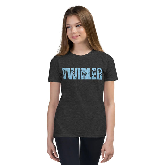 Twirler Youth Short Sleeve T-Shirt - Front and Back Print Amazing Faith Designs