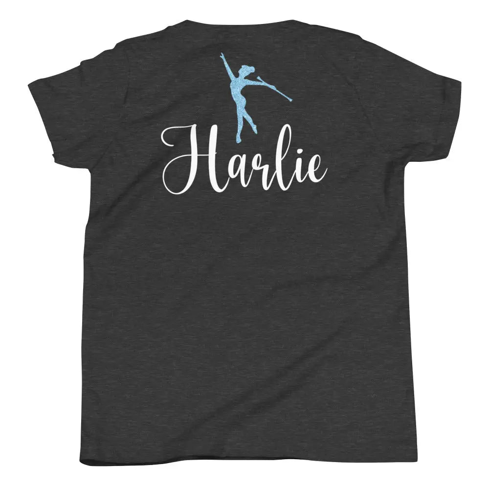 Twirler Youth Short Sleeve T-Shirt - Front and Back Print Amazing Faith Designs