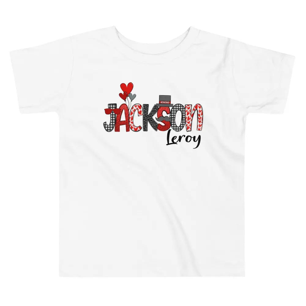 Valentine Personalized Toddler Boy Short Sleeve Tee Amazing Faith Designs