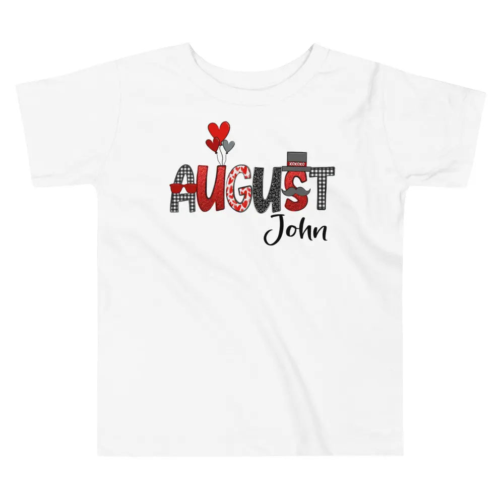 Valentine Personalized Toddler Boy Short Sleeve Tee Amazing Faith Designs