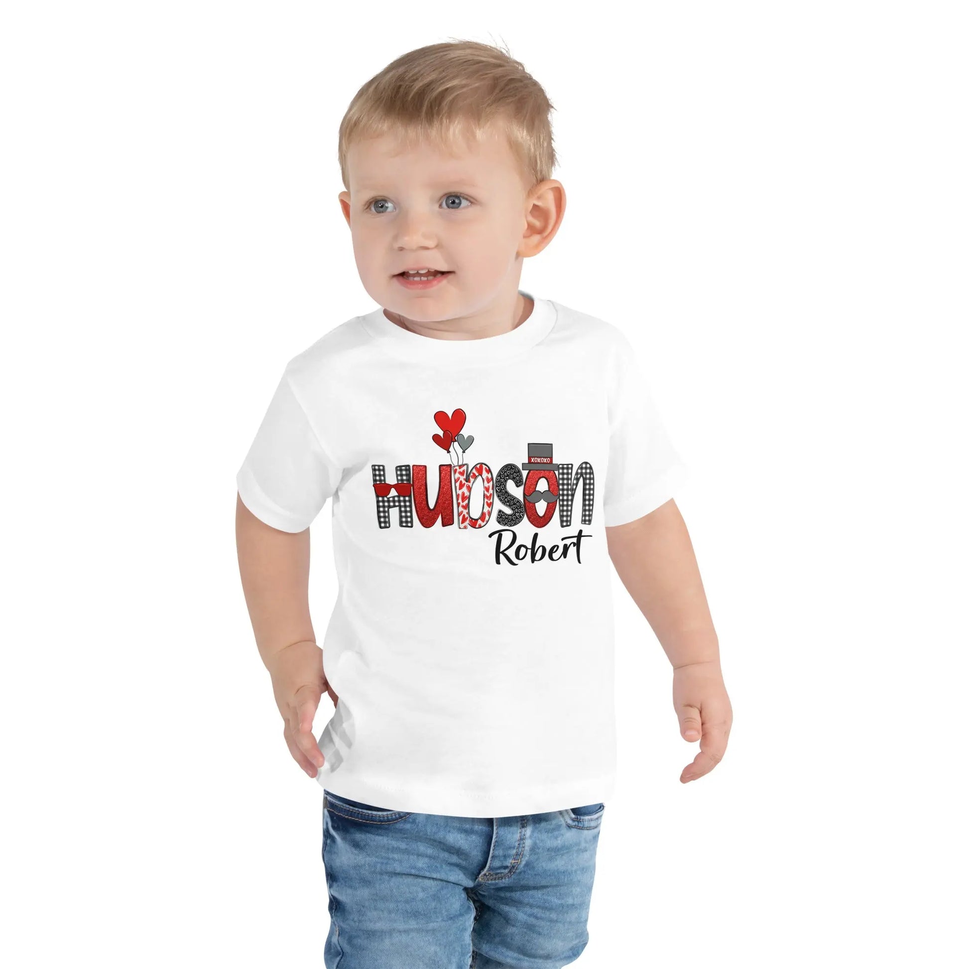 Valentine Personalized Toddler Boy Short Sleeve Tee Amazing Faith Designs