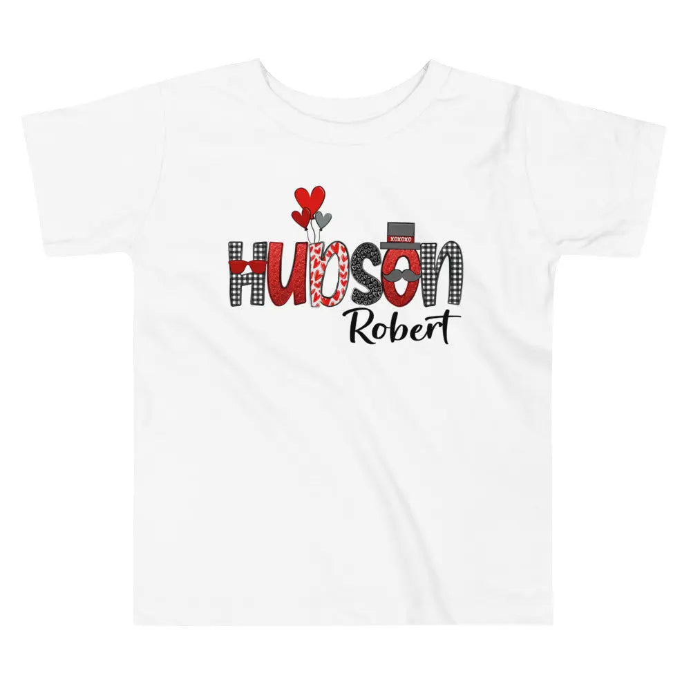 Valentine Personalized Toddler Boy Short Sleeve Tee Amazing Faith Designs