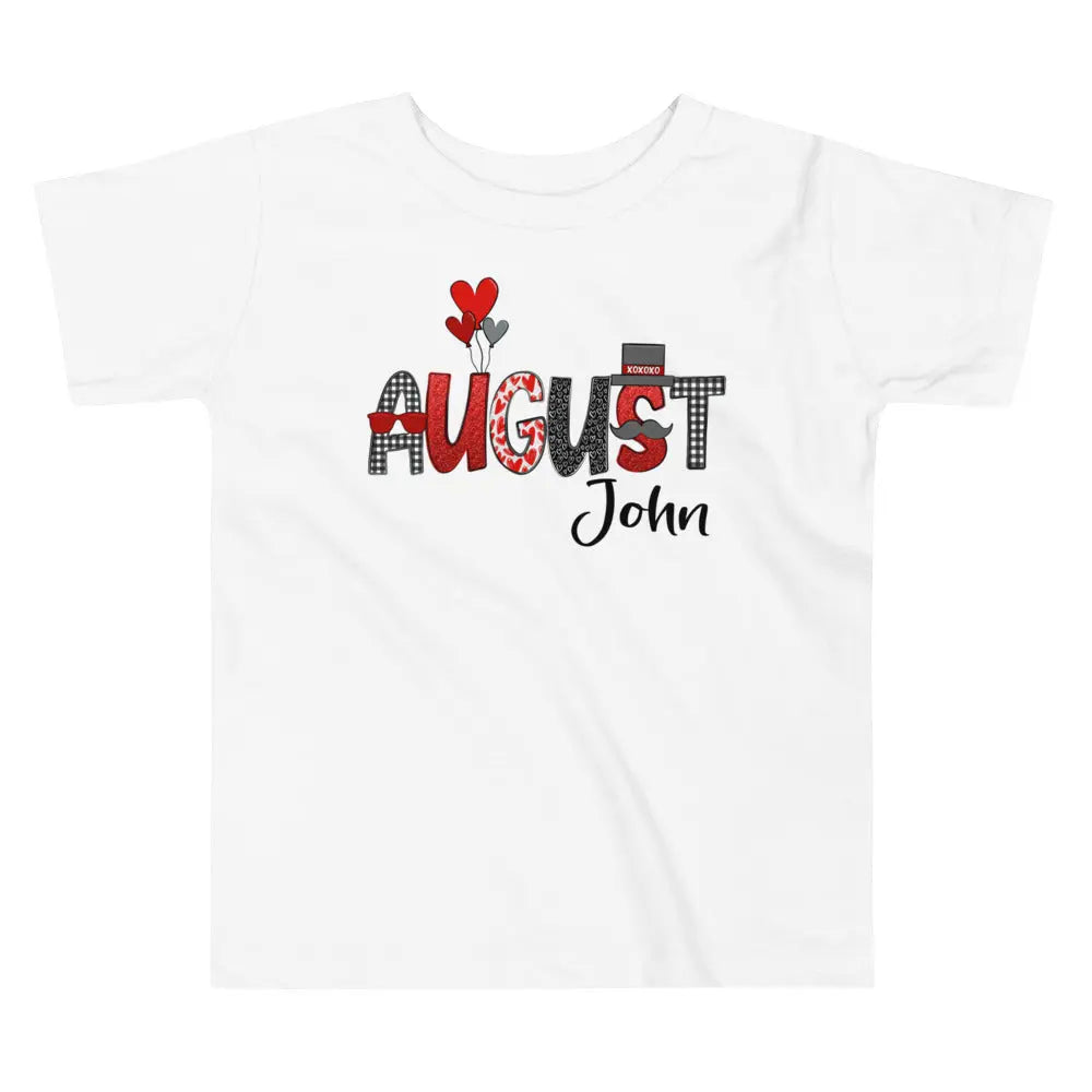 Valentine Personalized Toddler Boy Short Sleeve Tee Amazing Faith Designs