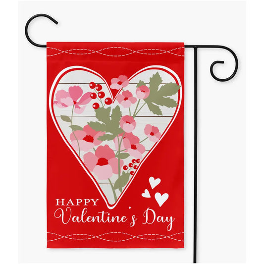 Valentine's Day Heart Garden Flag Amazing Faith Designs