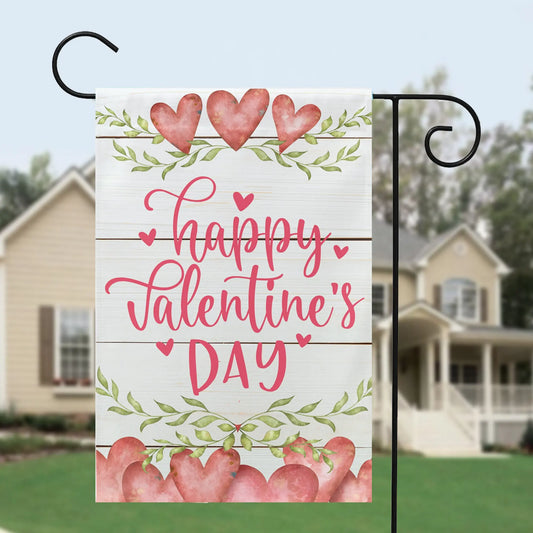 Valentine's Day Hearts Garden Flag Amazing Faith Designs