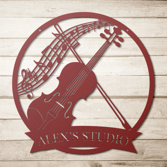 Violin Studio Metal Sign, Musician Sign teelaunch