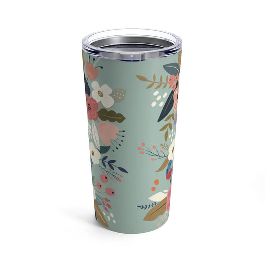Whatever is Lovely Floral Scripture Tumbler 20oz Printify