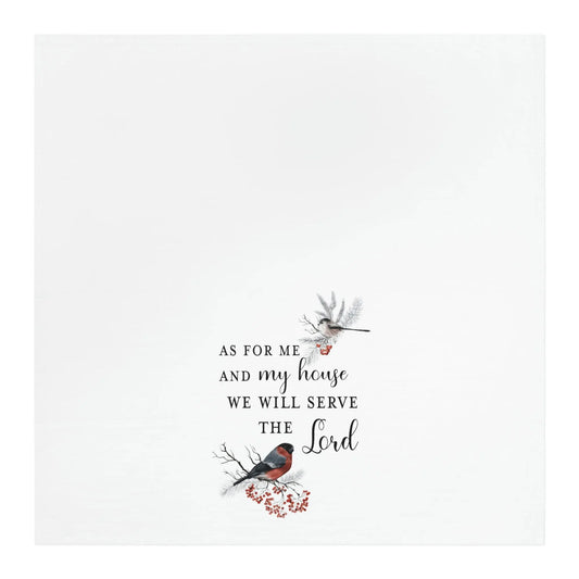 Winter Birds Scripture Tea Towel, Scripture Kitchen Towel, Farmhouse Dish Towel, Cute Kitchen Towel, Christian Gift Printify