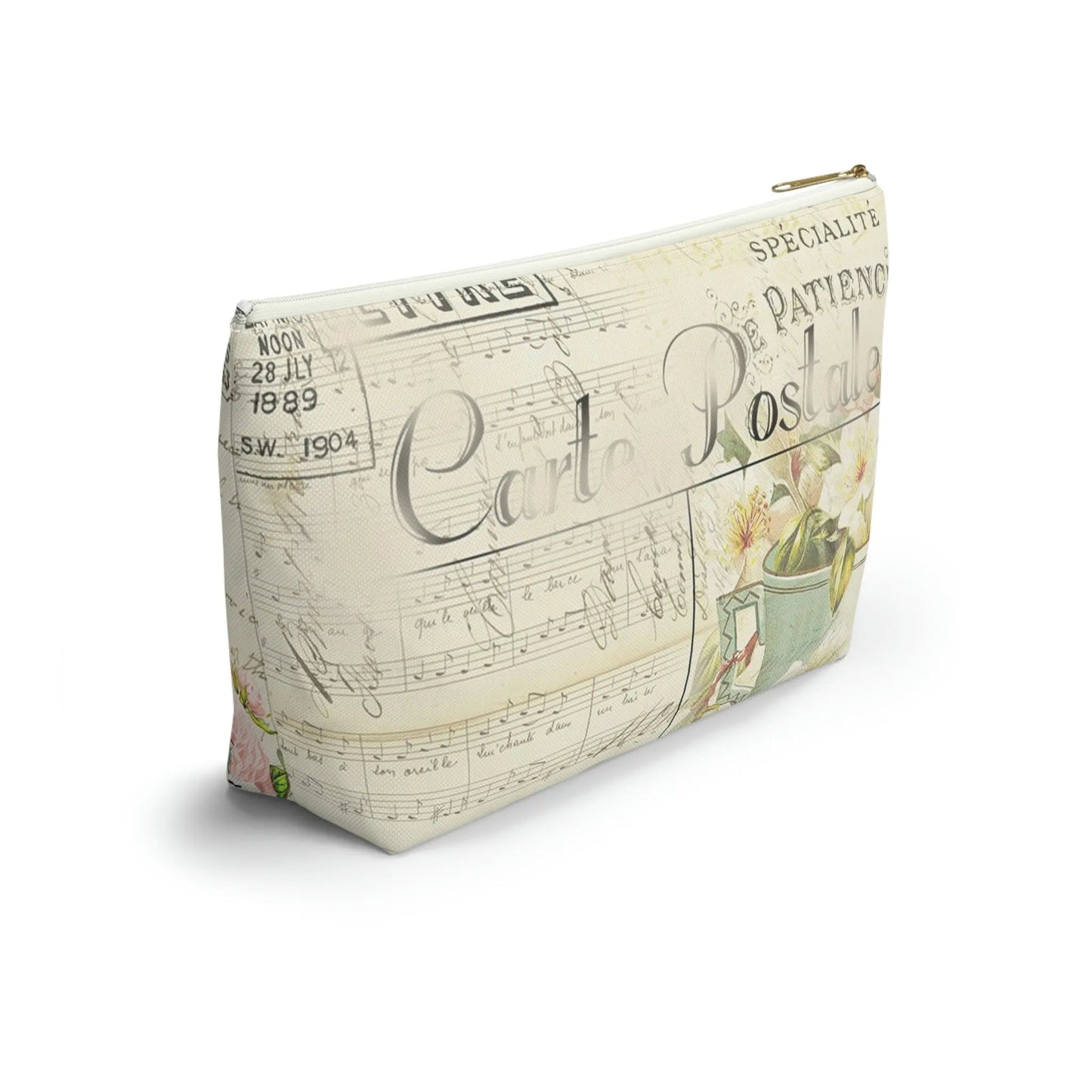 With God All Things Are Possible Makeup Accessory Pouch w T-bottom - Vintage Bicycle Printify
