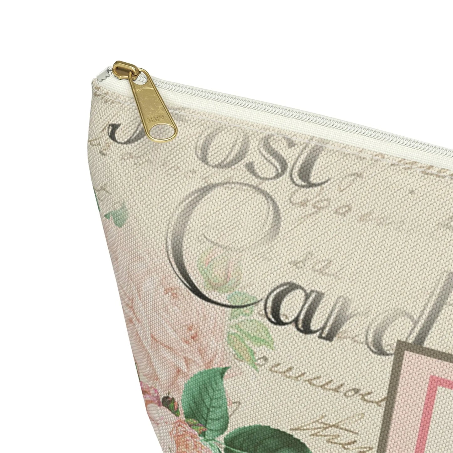 With God All Things Are Possible Makeup Accessory Pouch w T-bottom - Vintage Bicycle Printify