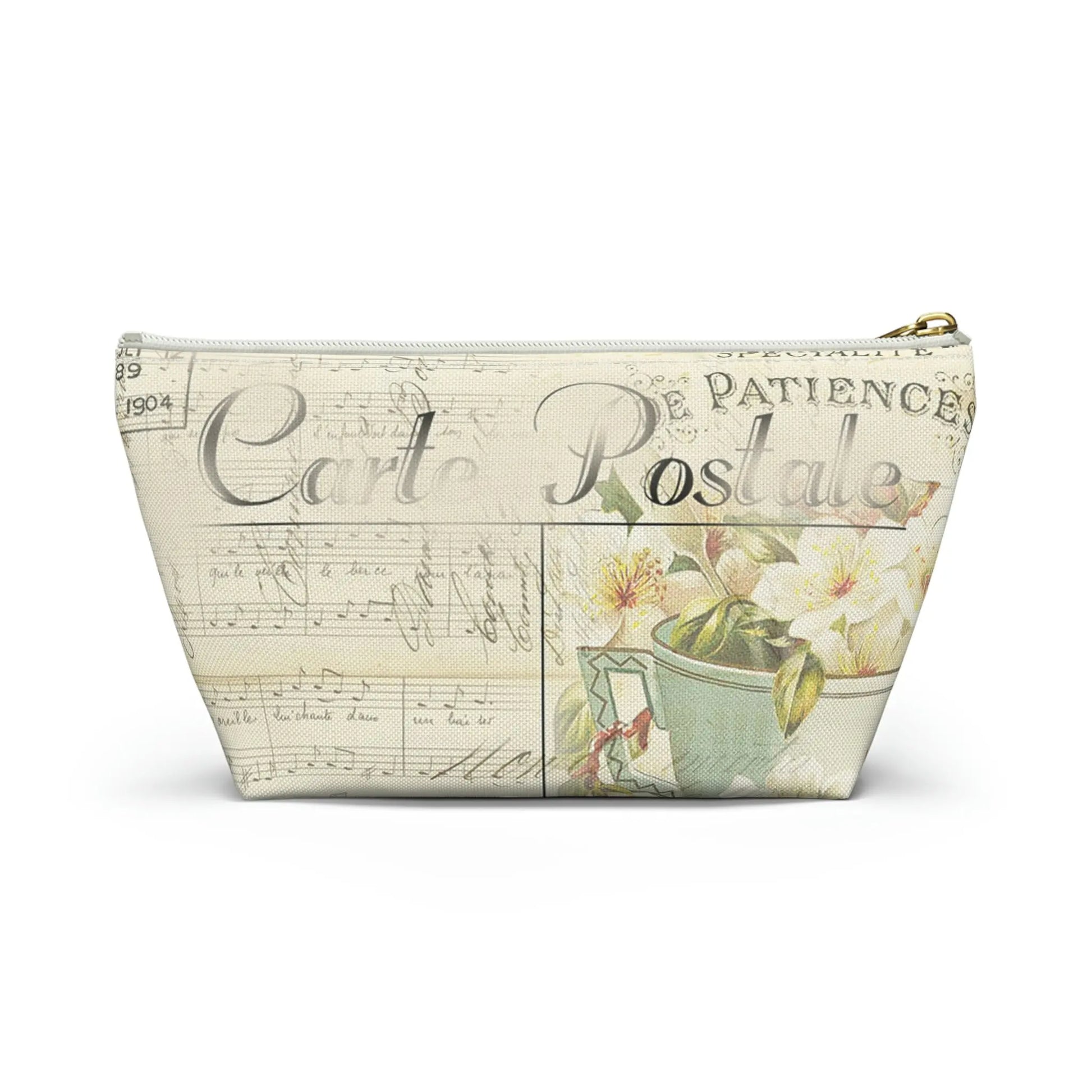 With God All Things Are Possible Makeup Accessory Pouch w T-bottom - Vintage Bicycle Printify