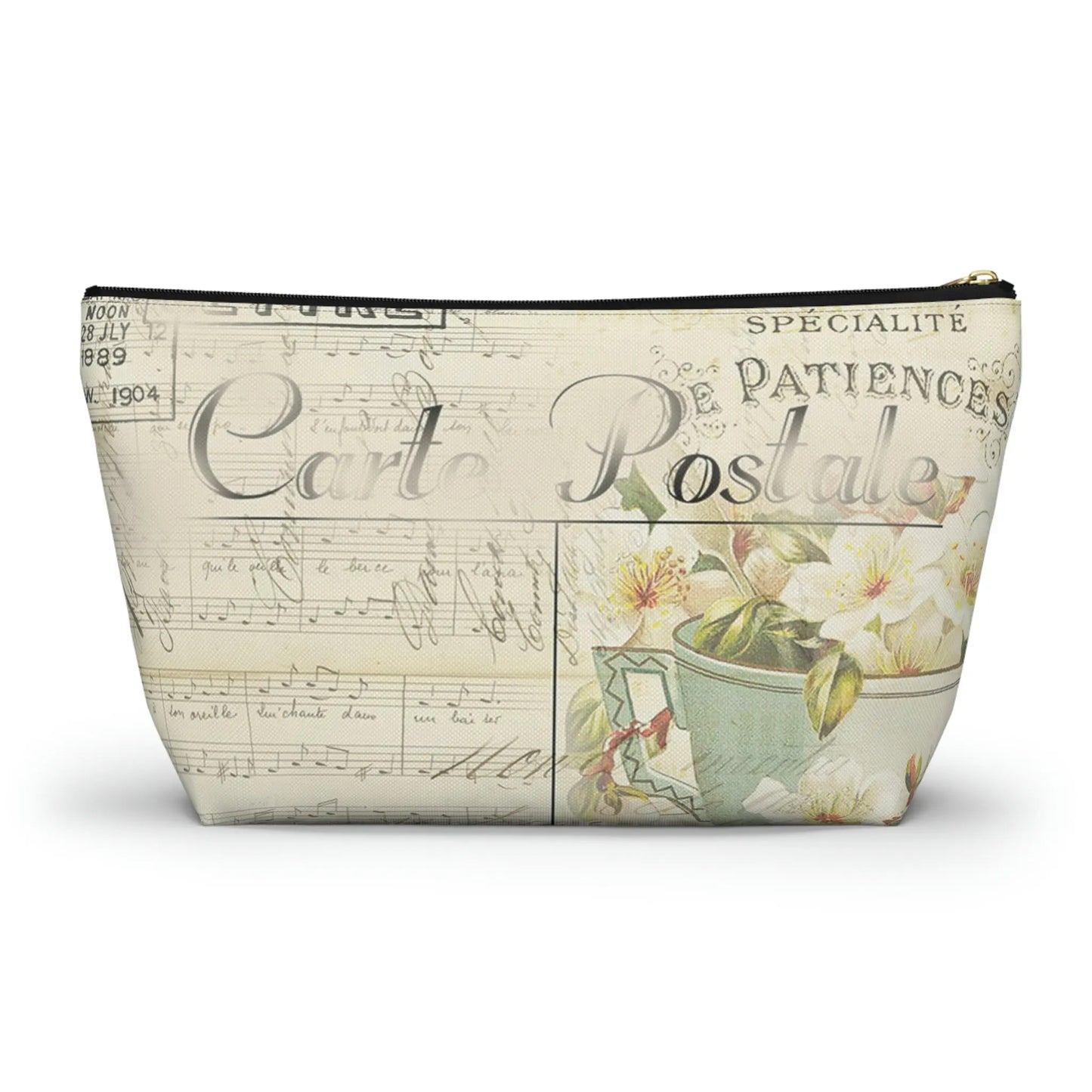 With God All Things Are Possible Makeup Accessory Pouch w T-bottom - Vintage Bicycle Printify
