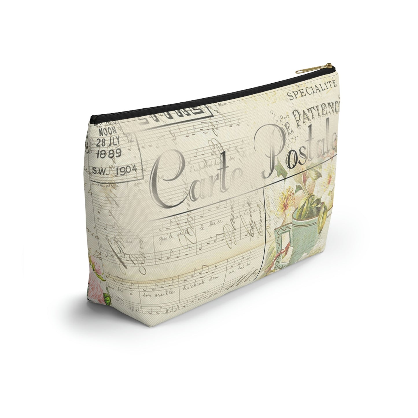 With God All Things Are Possible Makeup Accessory Pouch w T-bottom - Vintage Bicycle Printify