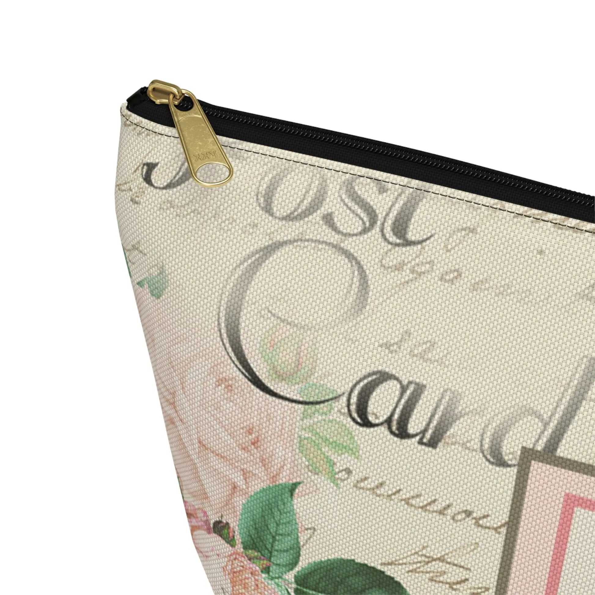 With God All Things Are Possible Makeup Accessory Pouch w T-bottom - Vintage Bicycle Printify