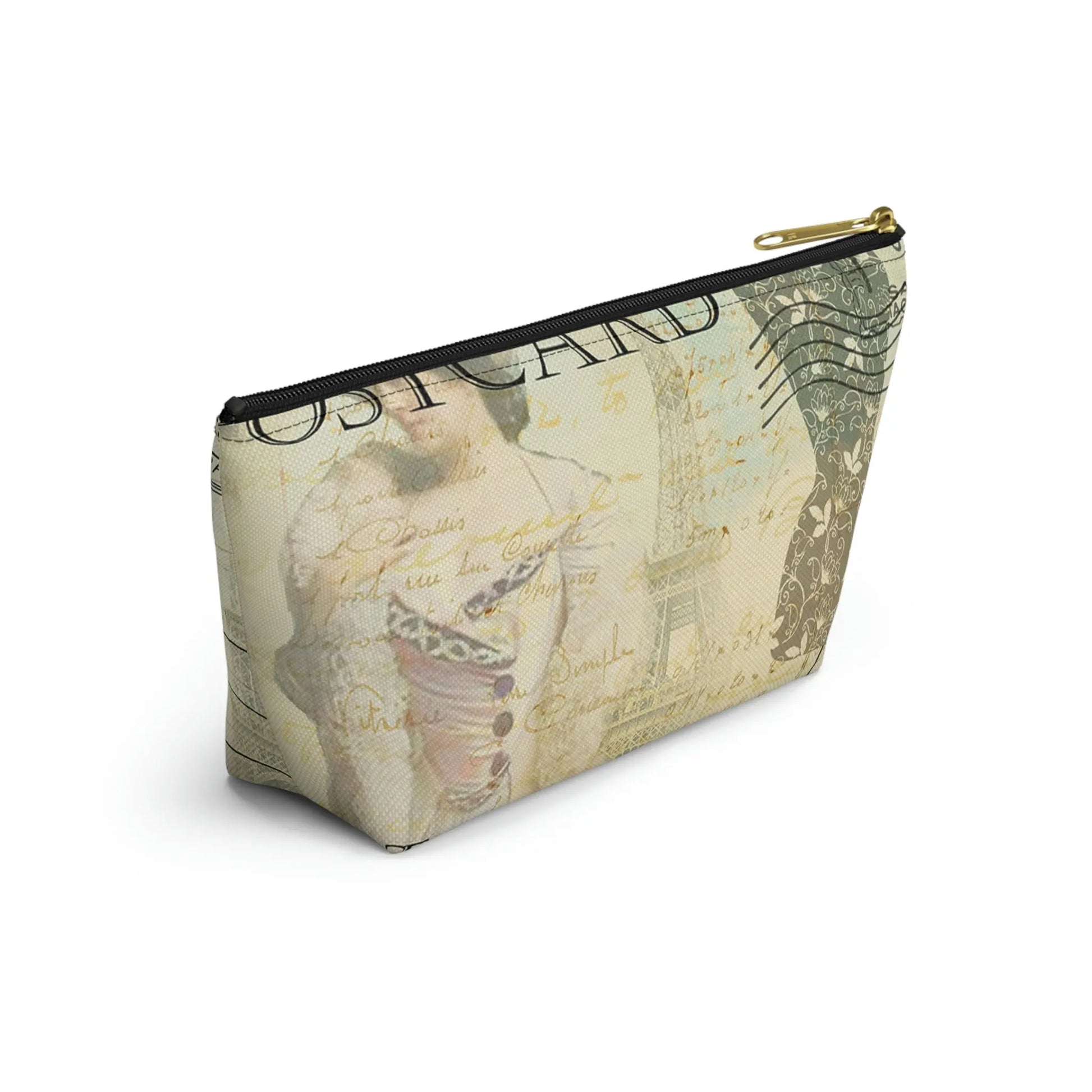 With God All Things Are Possible Makeup Accessory Pouch w T-bottom - Vintage Paris Dressmaker Printify