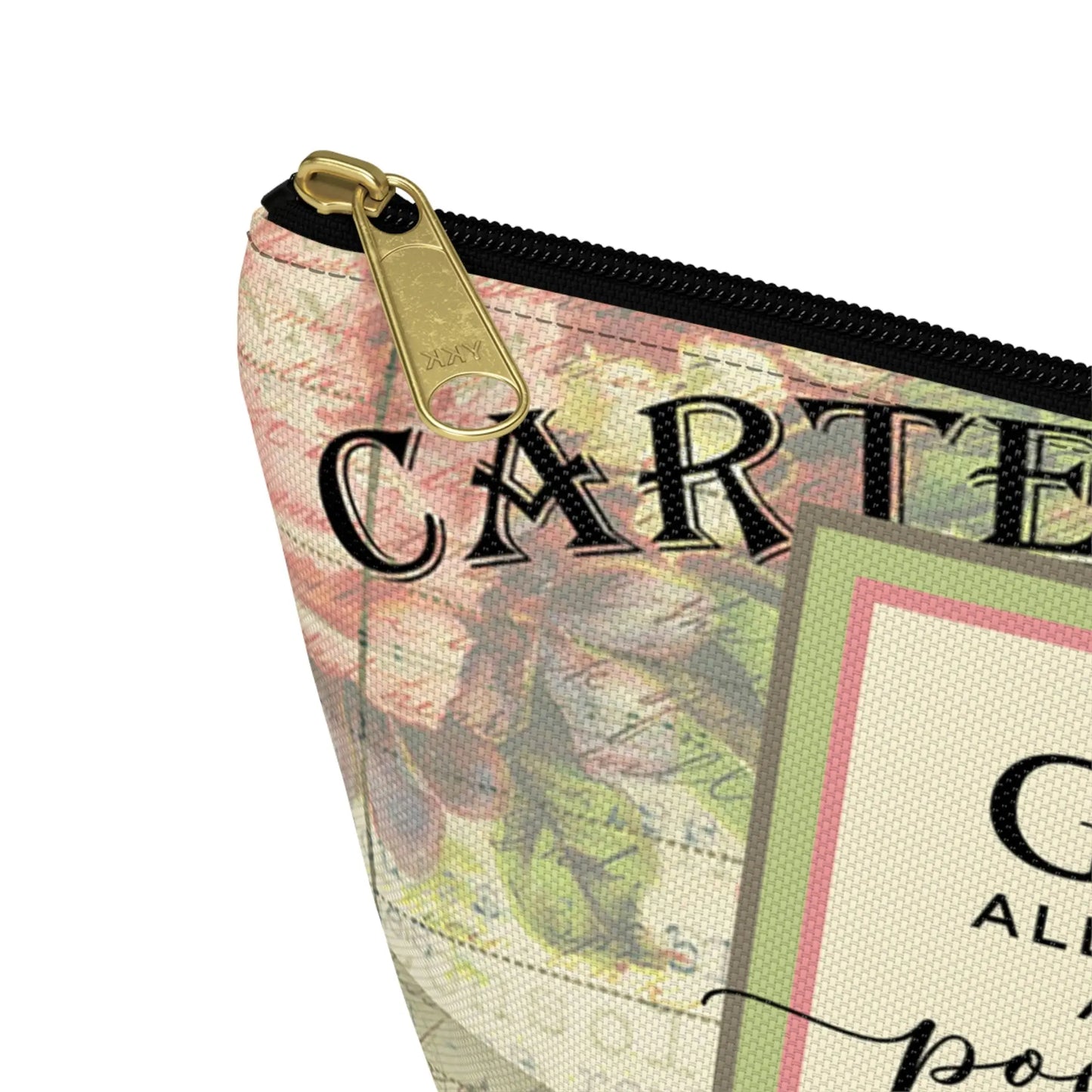 With God All Things Are Possible Makeup Accessory Pouch w T-bottom - Vintage Paris Dressmaker Printify