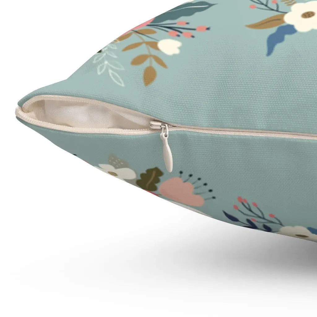 With God All Things Are Possible Summer Meadow 14" or 20" Square Decorator Pillow Printify