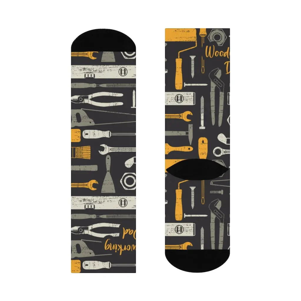Woodworking Dad Men's Socks Printify