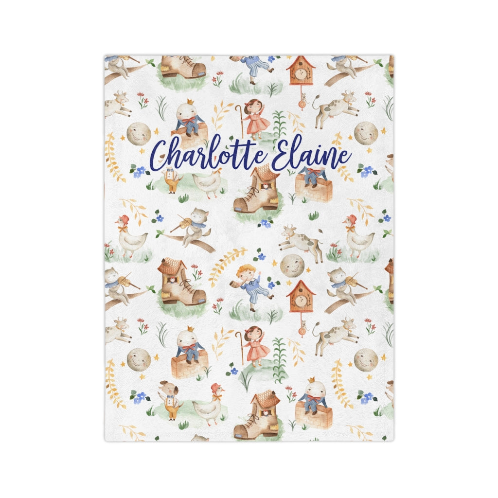 Nursery Rhyme Personalized Minky Blanket, custom name blanket, lap blanket, baby blanket, Plush blanket, Nursery Rhyme Blanket, Nursery Blanket - Amazing Faith Designs