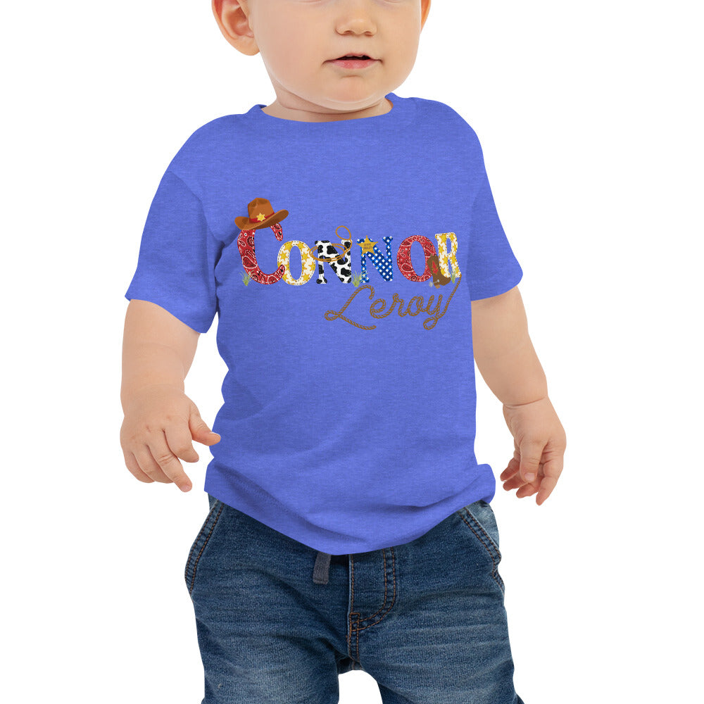 Cowboy Personalized Baby T-shirt - Amazing Faith Designs