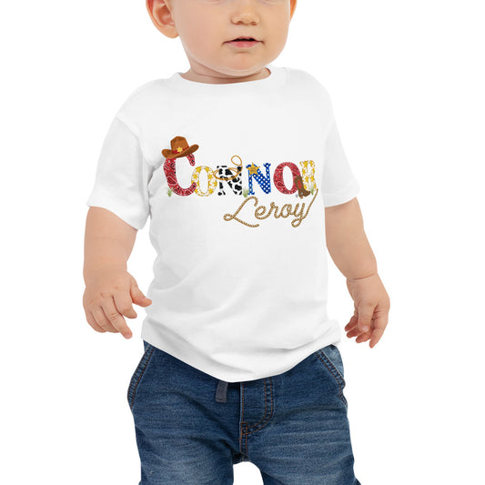 Cowboy Personalized Baby T-shirt - Amazing Faith Designs