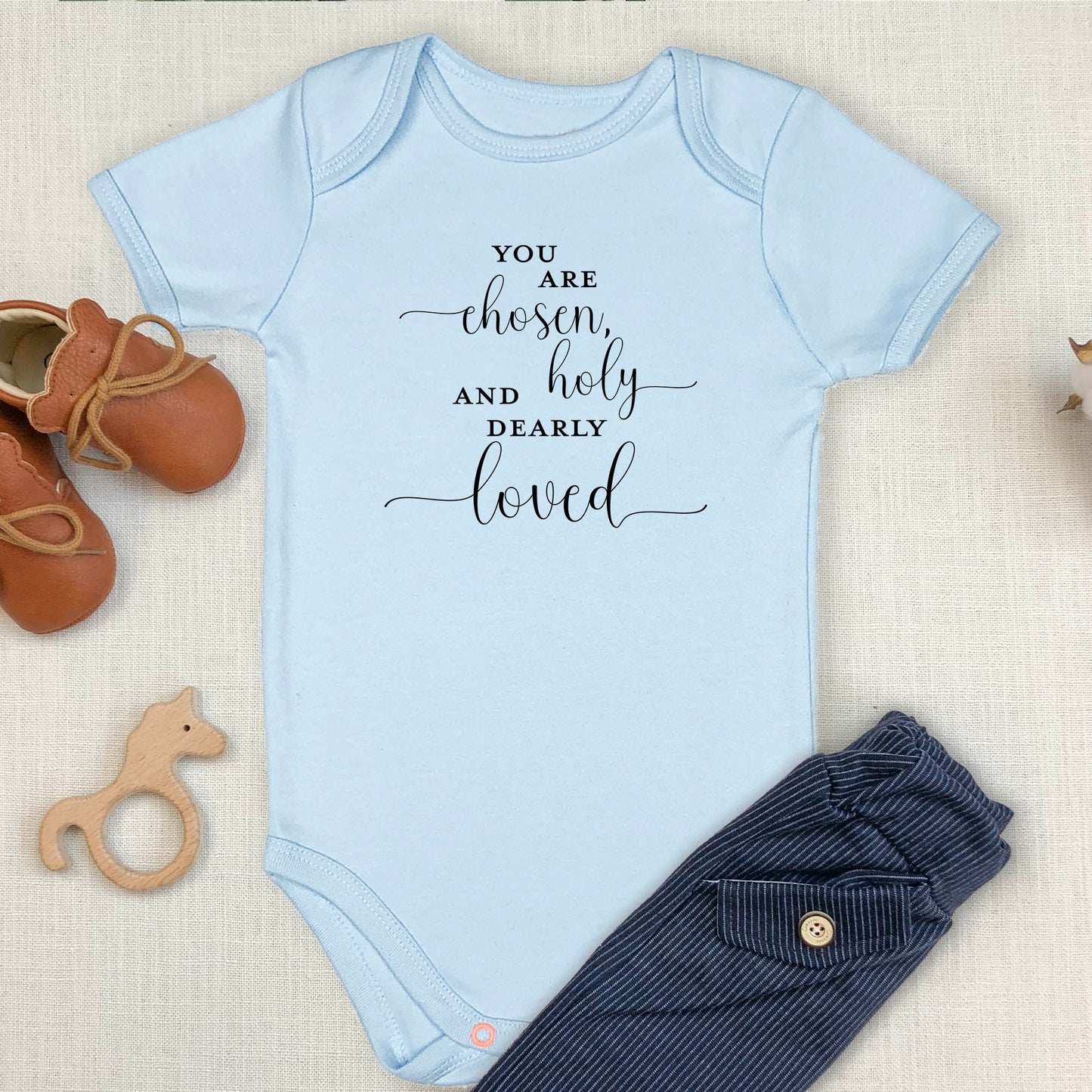 You are Chosen Infant Onesie | Baptism Gift | Christian Baby Gift Printify