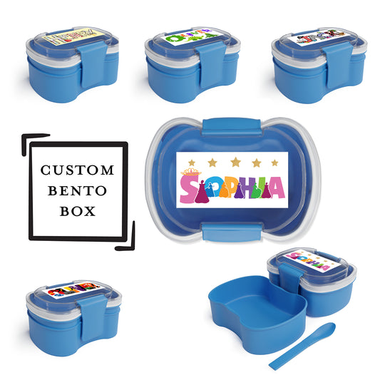 Kids Bento Box, Personalized Bento Box, Kids Bento Box, Lunch Box for Kids, Back to School - Amazing Faith Designs