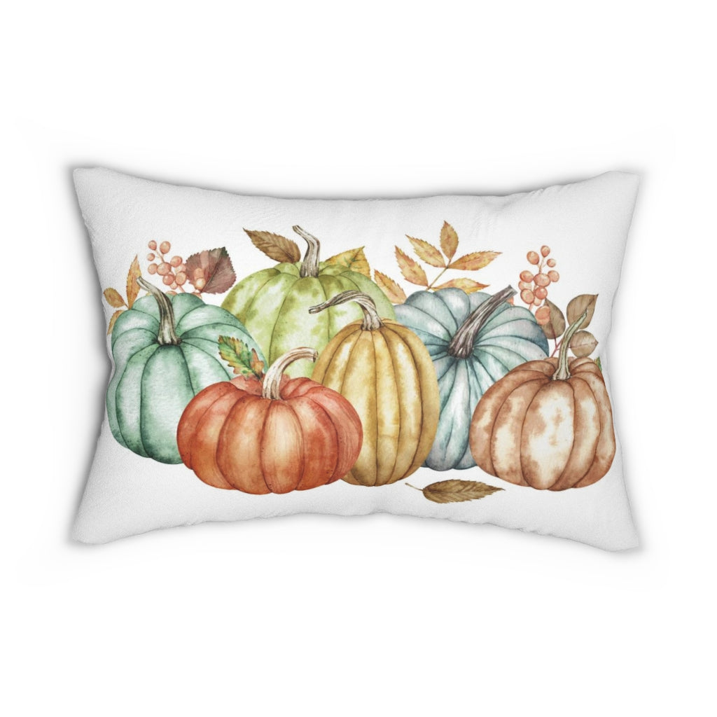 Fall Pumpkin Lumbar Throw Pillow - Amazing Faith Designs